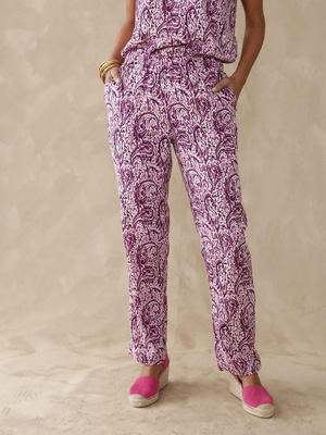 Pantalon fluide entièrement élastiqué