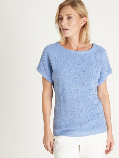Pull maillle fantaisie manches T