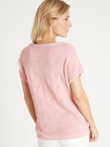 Pull maillle fantaisie manches T