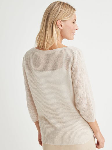 Pull en côtes perlées