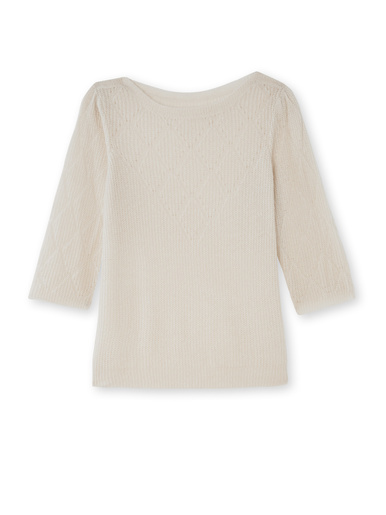 Pull en côtes perlées