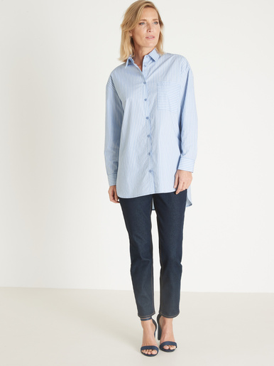 Chemisier long pur coton