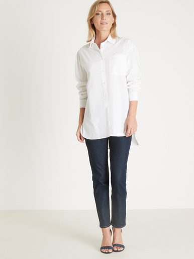 Chemisier long pur coton