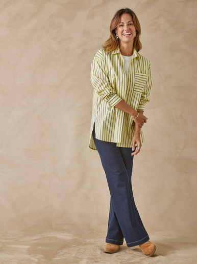 Chemisier long pur coton