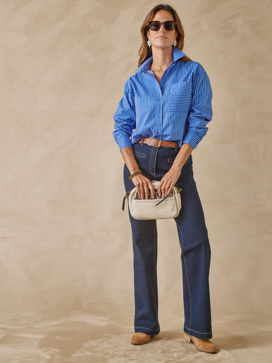Chemisier long pur coton