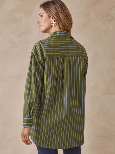 Chemisier long pur coton