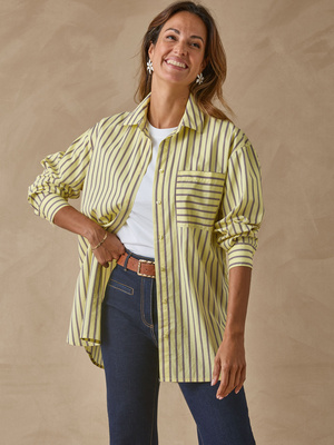 Chemisier long pur coton