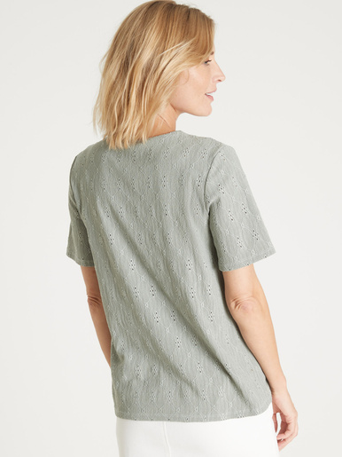 Tee-shirt avec macramé