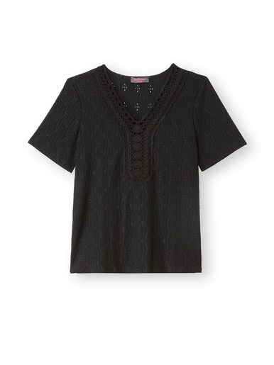 Tee-shirt avec macramé