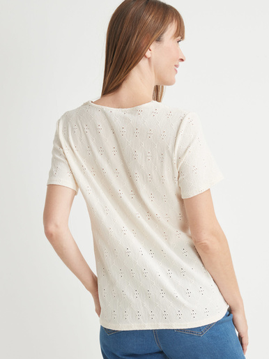 Tee-shirt avec macramé