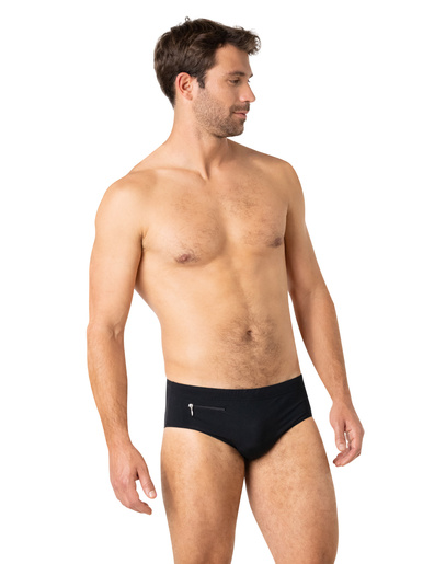 Slip de bain homme en fibres recyclées - Athéna - Noir