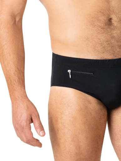 Slip de bain homme en fibres recyclées - Athéna - Noir