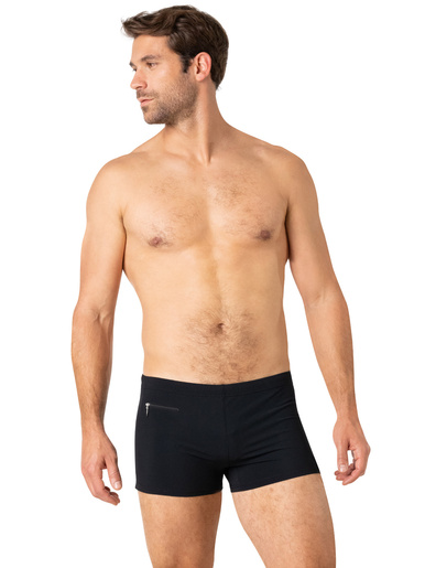 Boxer de bain homme en fibres recyclées - Athéna - Noir