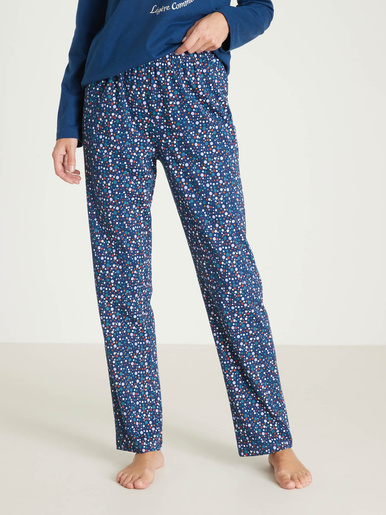 Pantalon de pyjama maille pur coton - Daxon - Imprimé multicolore