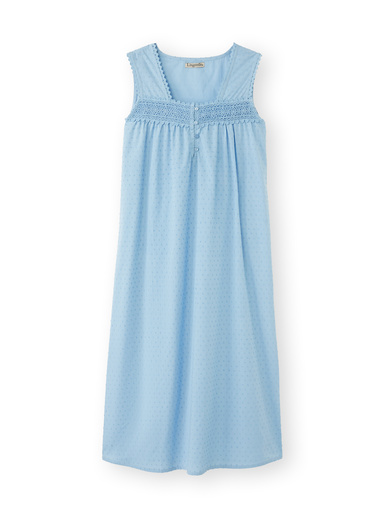 Chemise de nuit plumetis larges bretelle - Daxon - 