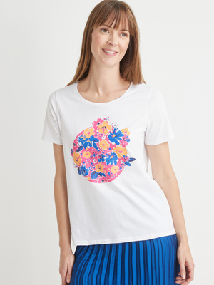 Tee-shirt motif fleuri