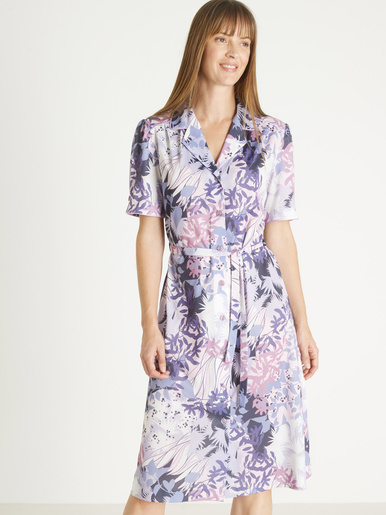 Robe en maille toute boutonnée