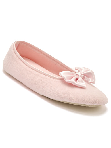 Ballerines plates textile - Pédiconfort - Rose