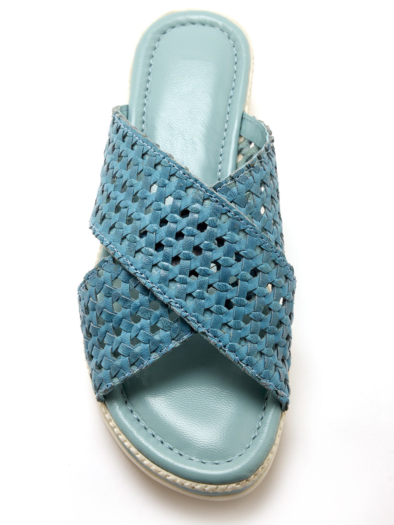 chaussures tressees cuir