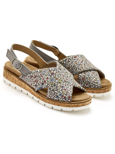 Sandales extensibles doublées cuir