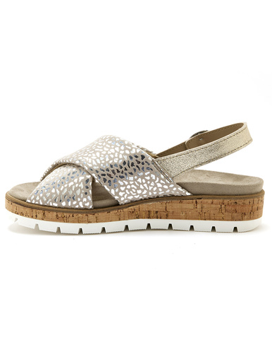 Sandales extensibles doublées cuir