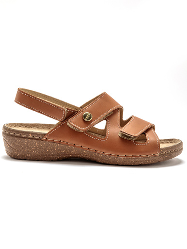 Sandales cuir ouverture totale
