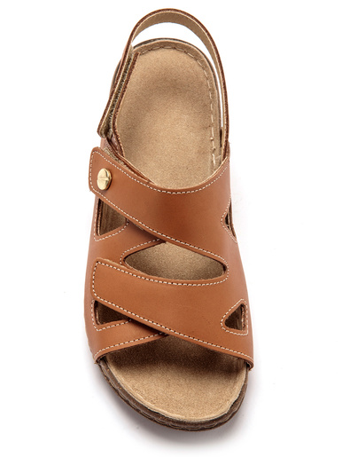 Sandales cuir ouverture totale