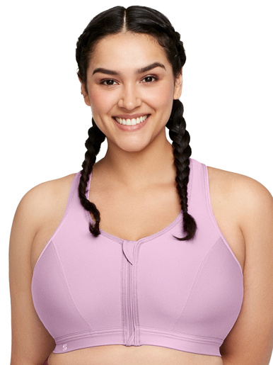 Soutien-gorge sport fermeture éclair - Glamorise - Lavande