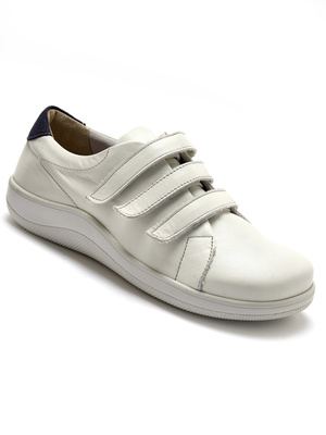 Derbies Femme Scratch Avec Semelle Amovible - Cuir Velours, Largeur Large - Talon 2,5 Cm - Marque Pediconfort