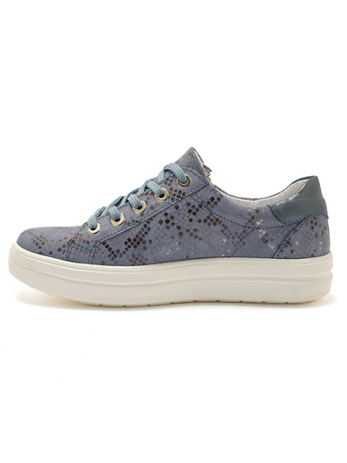 Baskets cuir avec zip et lacets