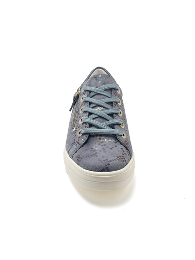 Baskets cuir avec zip et lacets