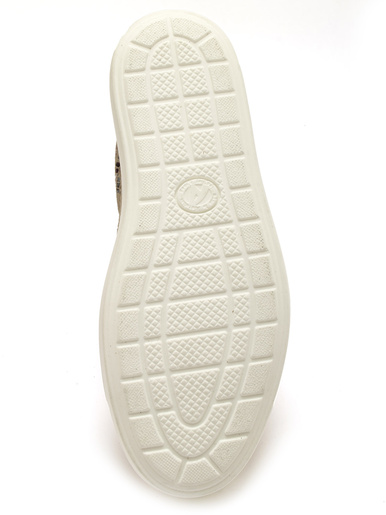 Baskets cuir avec zip et lacets