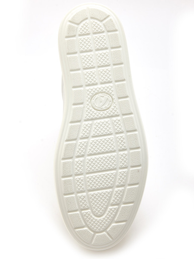 Baskets cuir avec zip et lacets