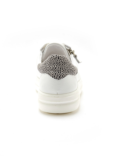 Baskets cuir avec zip et lacets