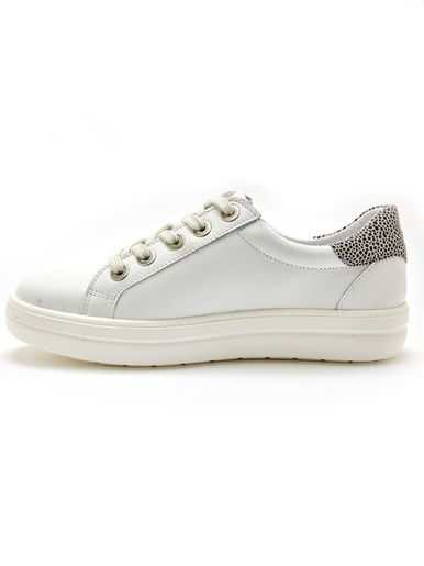 Baskets cuir avec zip et lacets