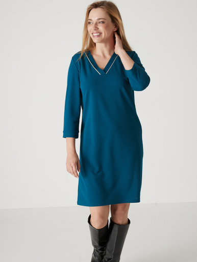 Robe housse en maille fluide