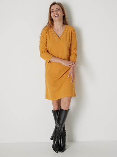 Robe housse en maille fluide