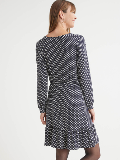 Robe en maille effet cache-coeur