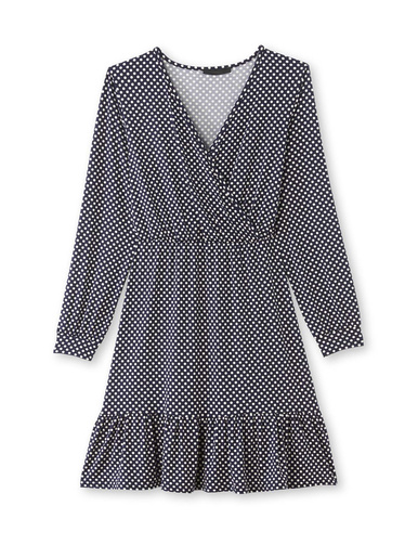 Robe en maille effet cache-coeur