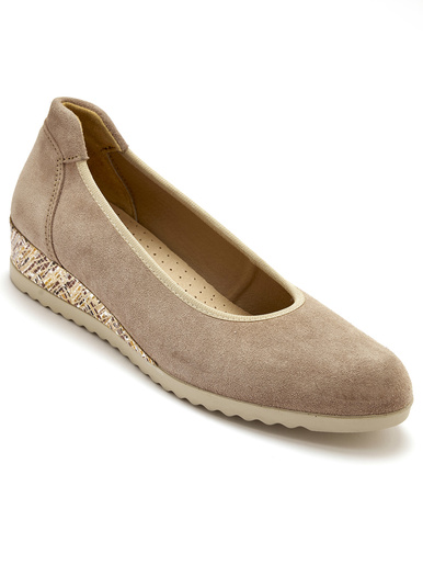 Ballerines compensées semelle amovible - Pédiconfort - Taupe