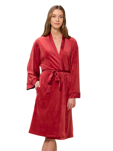 Kimono velours - Triumph - Rouge cuivré