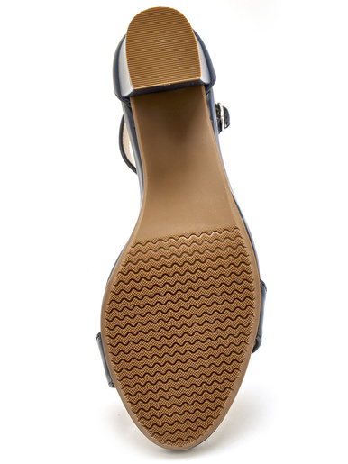Sandales tout cuir à talon