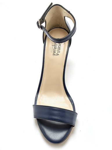 Sandales tout cuir à talon