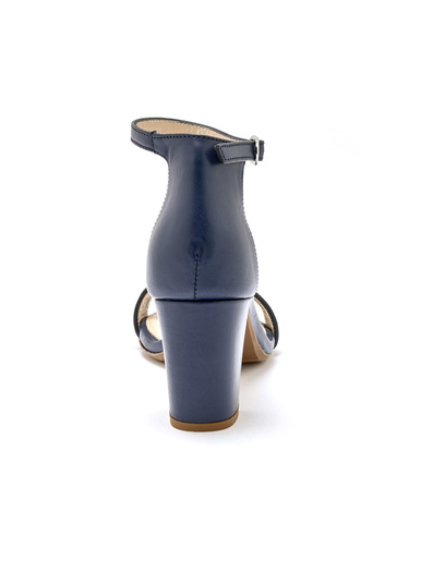 Sandales tout cuir à talon