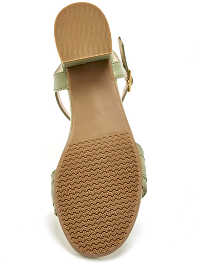 Sandales en cuir à talon