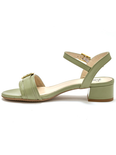 Sandales en cuir à talon