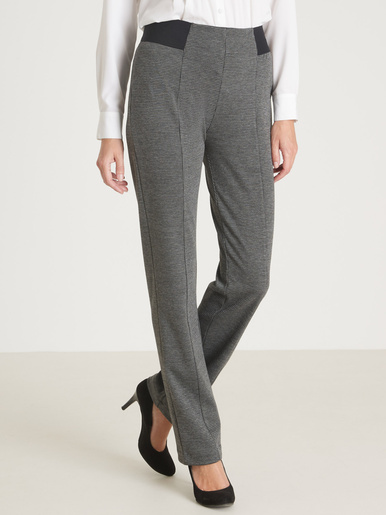 Pantalon en maille milano - Daxon - Jacquard gris