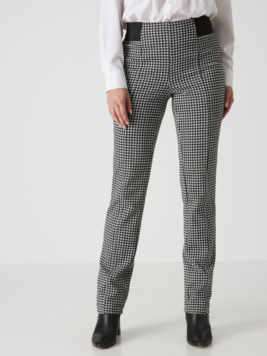 Pantalon en maille milano - Daxon - Noir/blanc