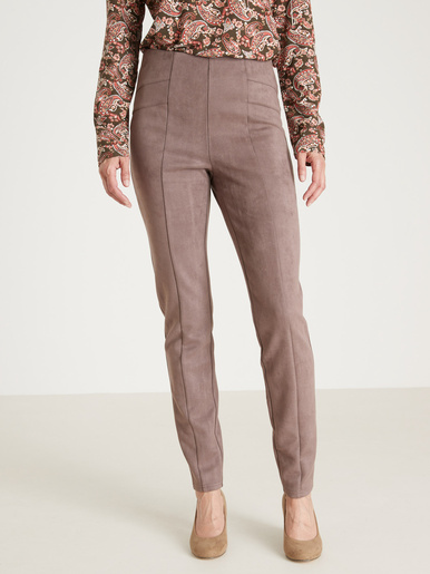 Legging en maille suédine - Daxon - Taupe