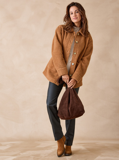 Veste chaude en maille moutonnée